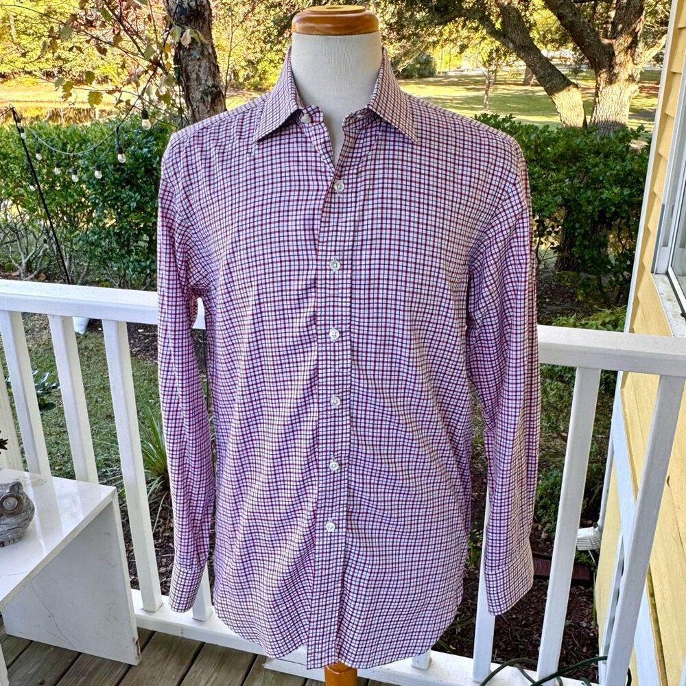 Hamilton Clothing Plaid Dress Shirt. Size 16.5